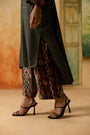 Ikkato Pant - Charcoal Grey And Pink