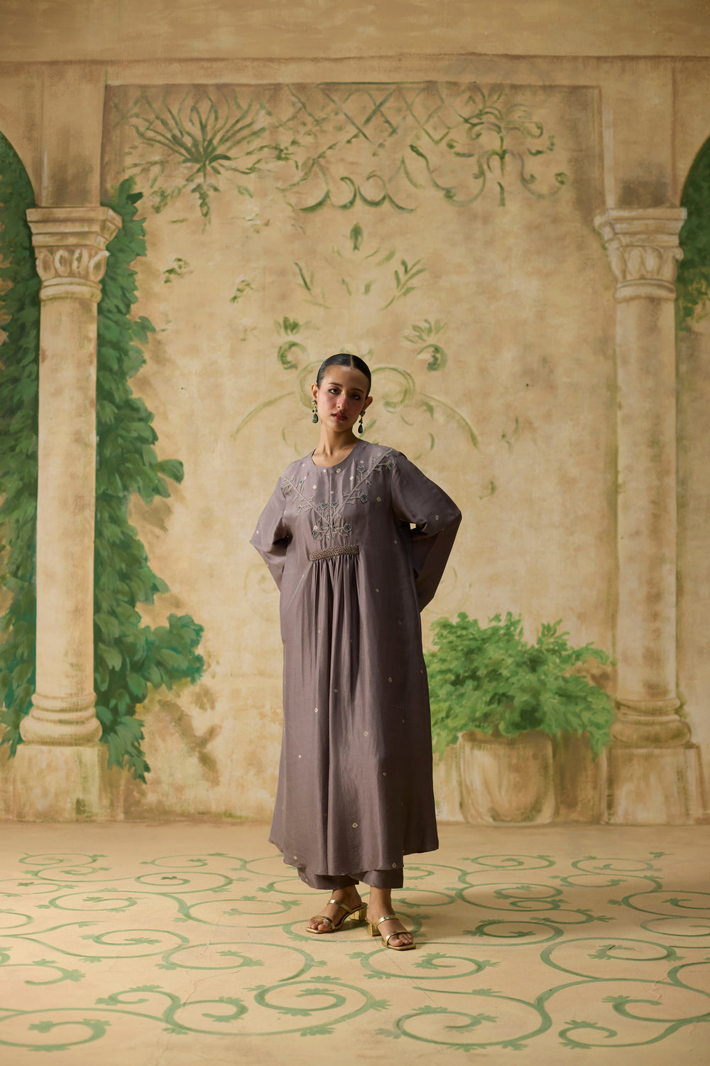 Bandani Kurta Set - Brown