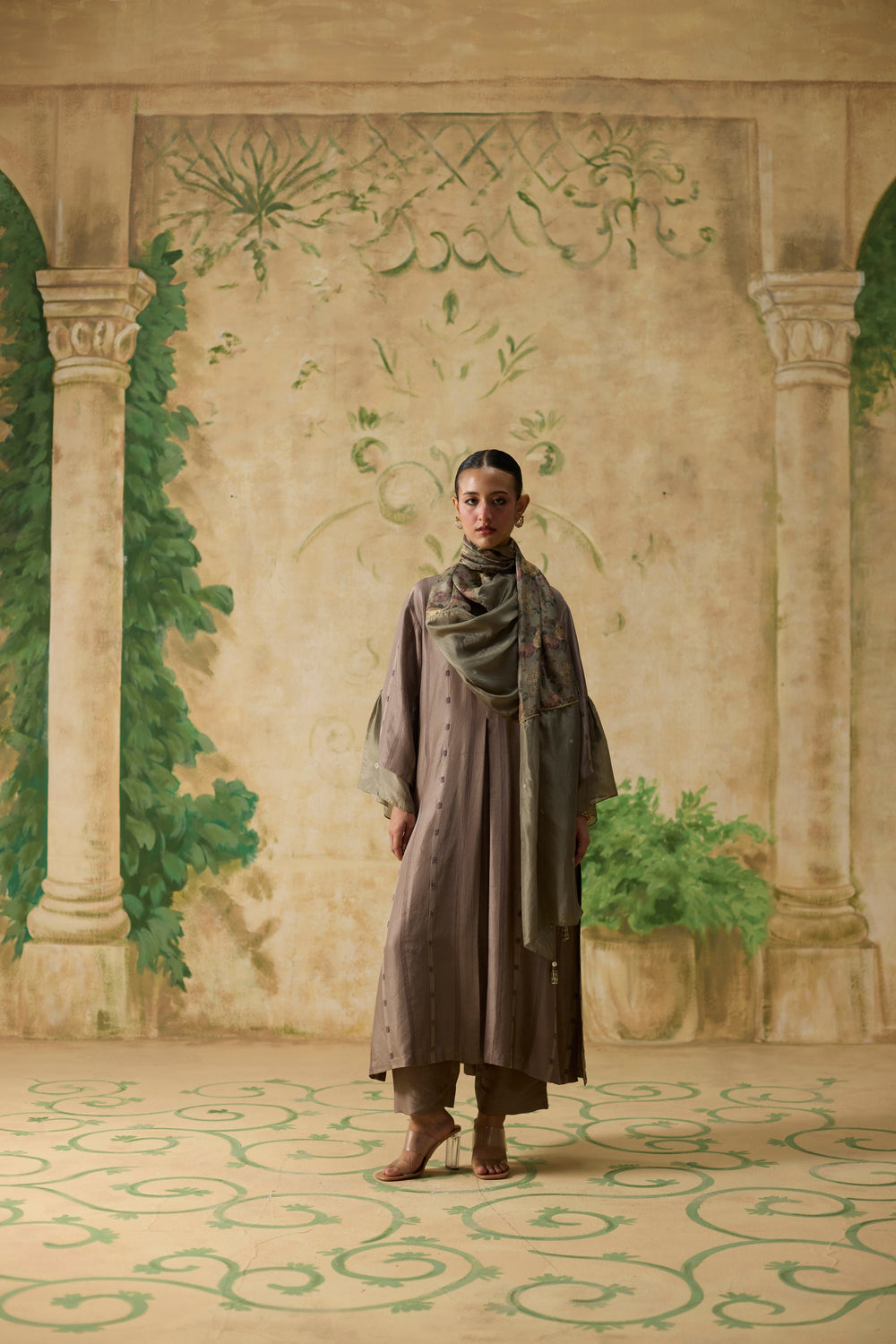 Mullen Kurta Set - Brown