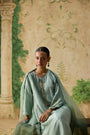 Moor Dupatta - Light Blue And Green