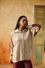 Maple Shirt - Beige And Burgundy