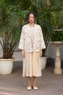 Solene Jacket- Off white and Green