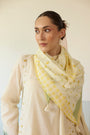 Kigiku Scarf - Off White And Yellow