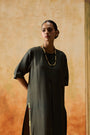 Fulard Kurta - Charcoal Grey