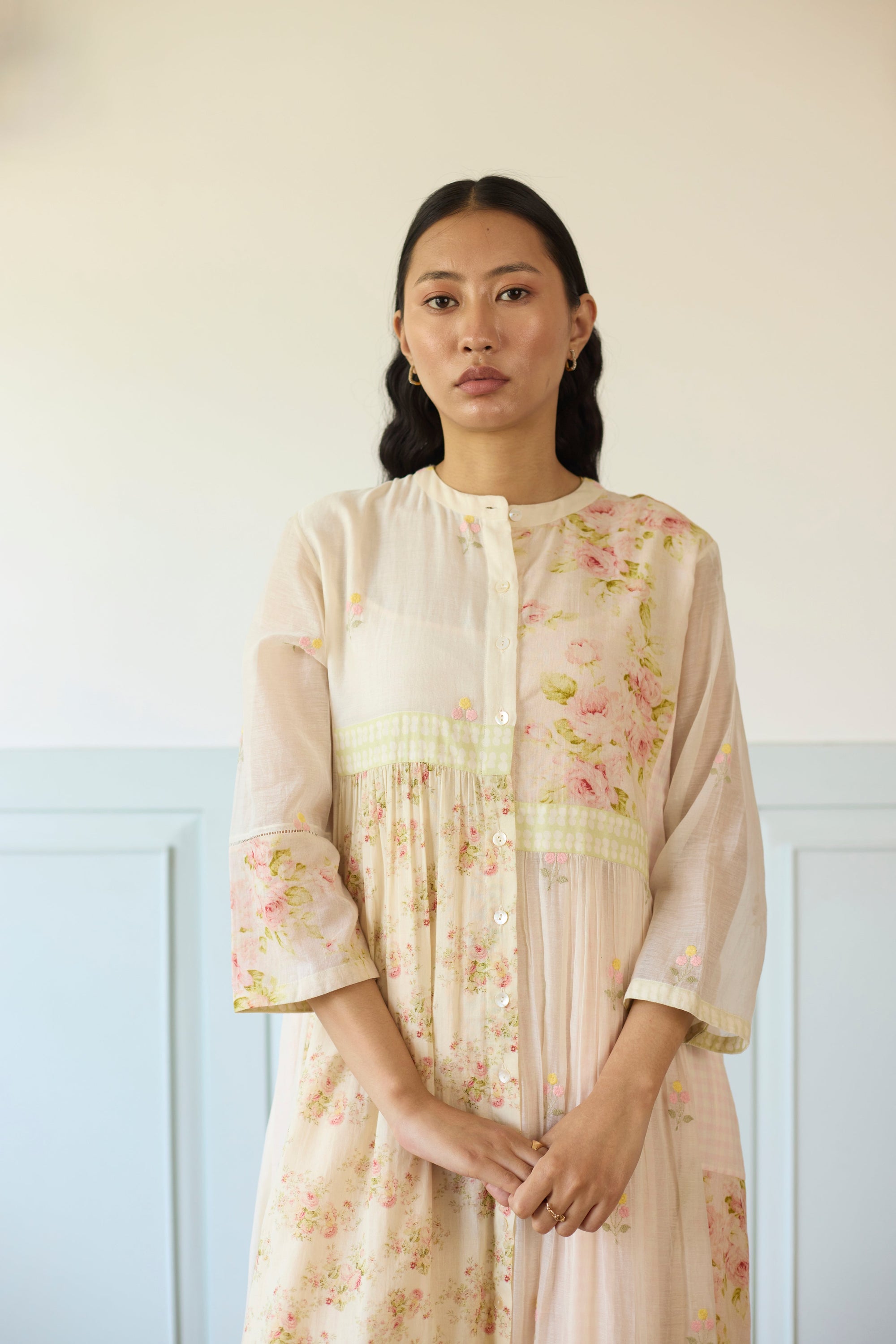 Raye Tunic - Off White And Pink