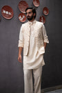 Asher Jacket- Ecru and Red