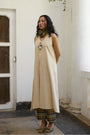 Mirelle Kurta- Ecru and Purple
